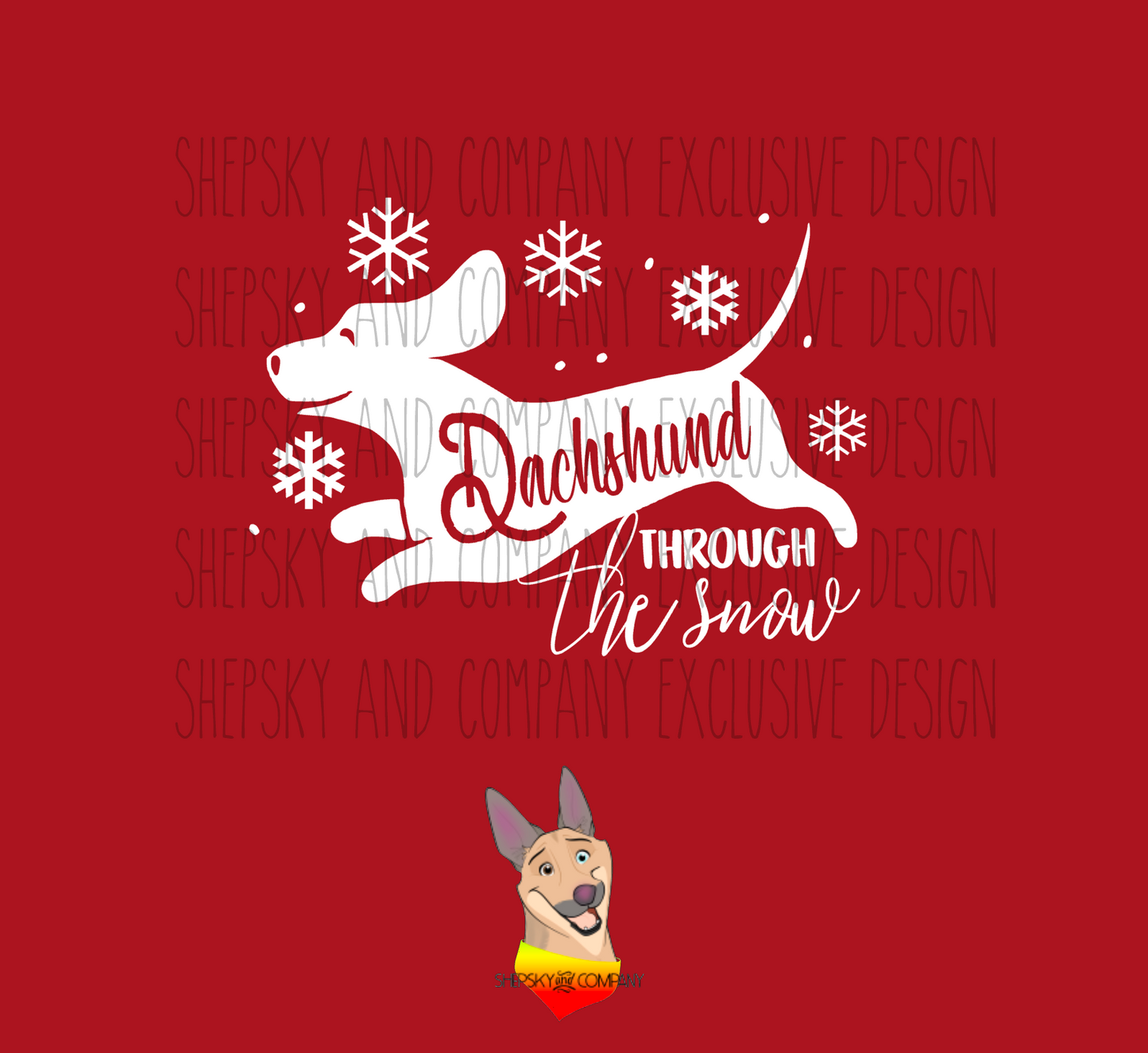 Daschund through the snow