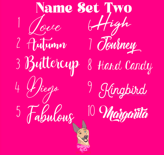 Names: Set Two